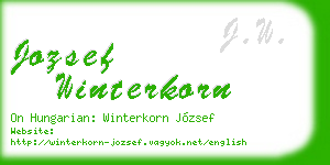 jozsef winterkorn business card
